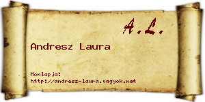 Andresz Laura névjegykártya